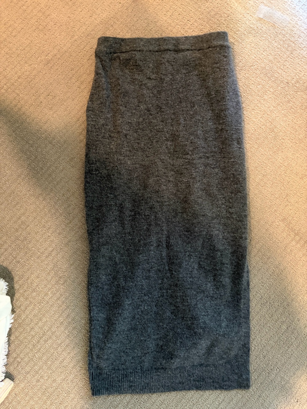 H&M MATERNITY Dark Gray Midi Knit Pencil Skirt